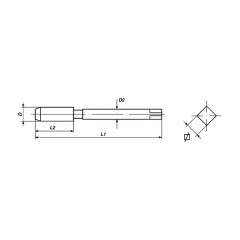  BỘ MŨI TARO TAY 3 CHI TIẾT JIS B-4430 HSS-G - M 8 x 1.25  VOLKEL  90446 