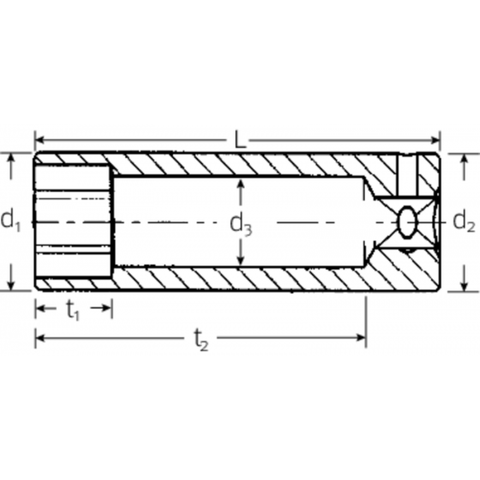  ĐẦU TUÝP LỤC GIÁC DÀI 1/4'' - 3.2mm STAHLWILLE 40L  01020032 