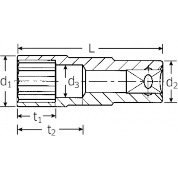  ĐẦU TUÝP BÔNG 1/2'' - 25/32 