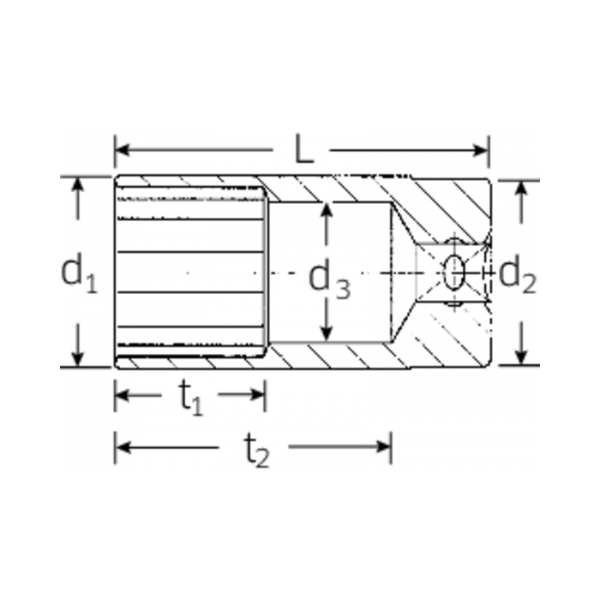  ĐẦU TUÝP LỤC GIÁC DÀI 1/2'' - 17 mm  STAHLWILLE  51S  03240017 