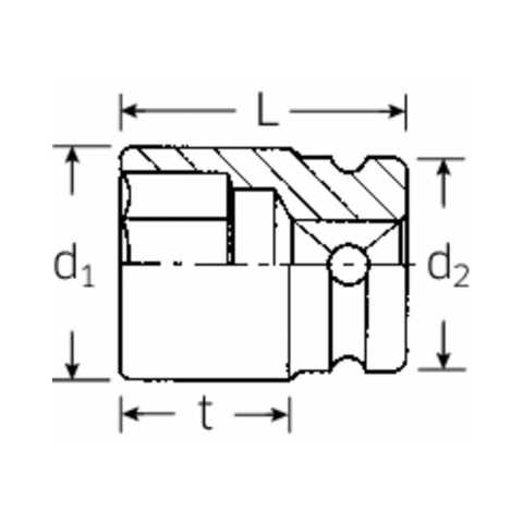  ĐẦU TUÝP LỤC GIÁC CHỊU LỰC  1/2'' - 8mm  STAHLWILLE  50IMP  23010008 