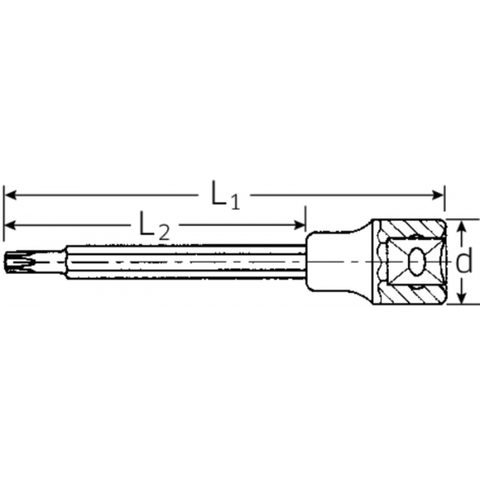  ĐẦU TUÝP 1/2'' BIT ĐẦU SAO T30 THÂN DÀI STAHLWILLE  1054TX/2054TX  03131230 