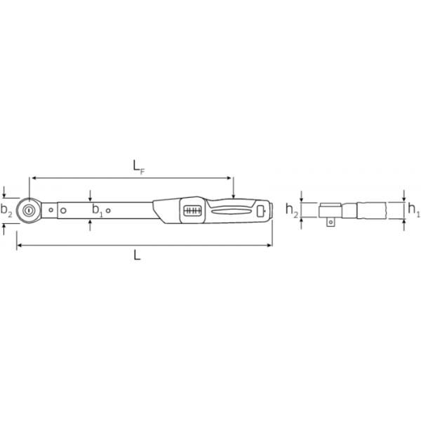  CẦN XIẾT LỰC MANOSKOP®  SIZE 5FK  3/8''  10–50 N·m  STAHLWILLE  730NR  96503105 