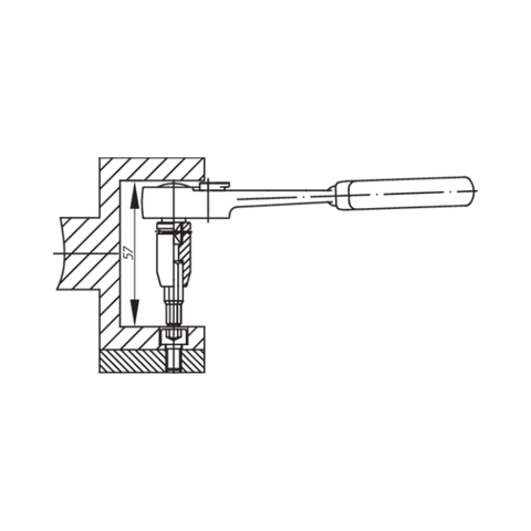  BÁNH CÓC ĐẢO CHIỀU 1/4'' 127mm GEDORE NO. 2093 U-10  6180470 