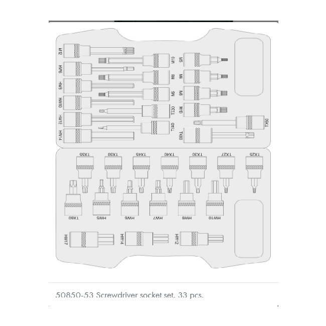  1/2'' Bộ tuýp đầu vít 33 chi tiết Heytec 50850530083 
