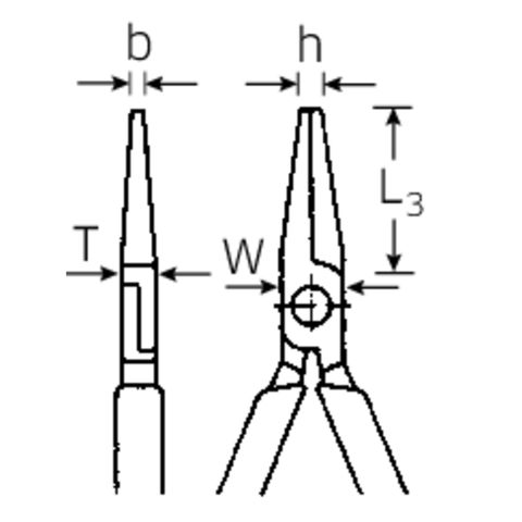  KÌM MŨI BẰNG, DÀI 160MM STAHLWILLE NO. 6508 65085160 