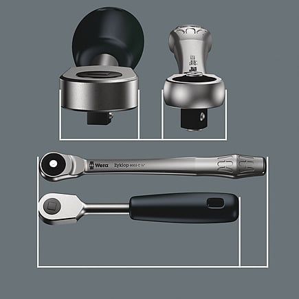  BỘ TUÝP 8100 SB 11 ZYKLOP SPEED RATCHET SET 3/8