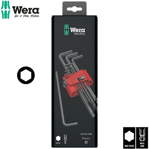  BỘ LỤC GIÁC ĐẦU BI 950/9 HEX - PLUS 6 SB WERA 05073596001 