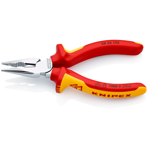  KÌM RĂNG MŨI NHỌN CÁCH ĐIỆN 1000V 145MM KNIPEX 08 26 145 