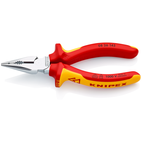  KÌM RĂNG MŨI NHỌN CÁCH ĐIỆN 1000V 145MM KNIPEX 08 26 145 