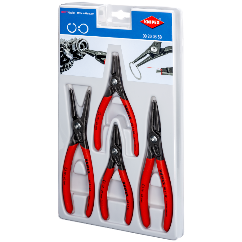  BỘ KÌM MỞ PHE TRONG NGOÀI THẲNG 4 CÁI KNIPEX 00 20 03 SB 