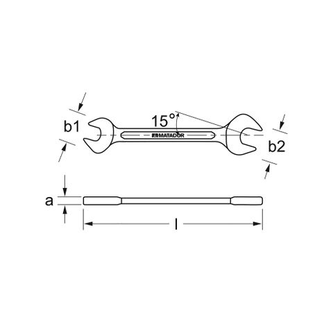  BỘ CỜ LÊ 2 ĐẦU MIỆNG DIN 3110 HỆ INCH 0100 