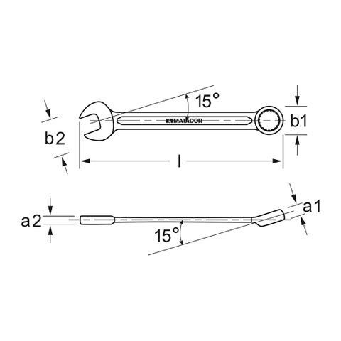  CỜ LÊ VÒNG MIỆNG HỆ MÉT DIN 3113 A MATADOR 0185 