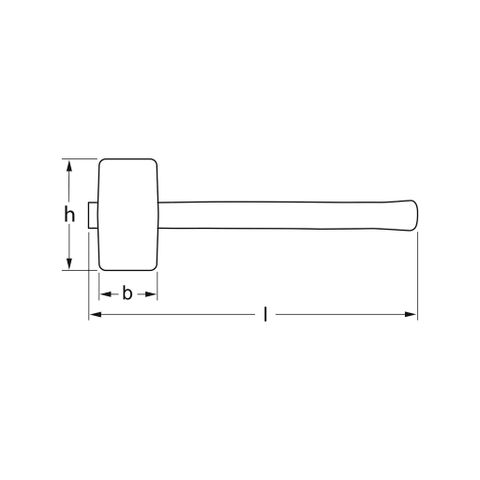  BÚA CAO SU THẲNG DIN 5128A (520 G, 115 X 65 MM) MATADOR 0738 0002 