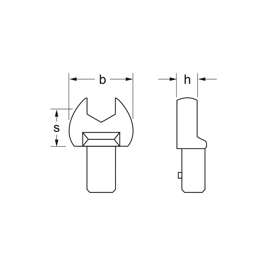  9X12 MM ĐẦU NỐI CẦN SIẾT LỰC MIỆNG HỞ (OPEN-END) MATADOR 6190 