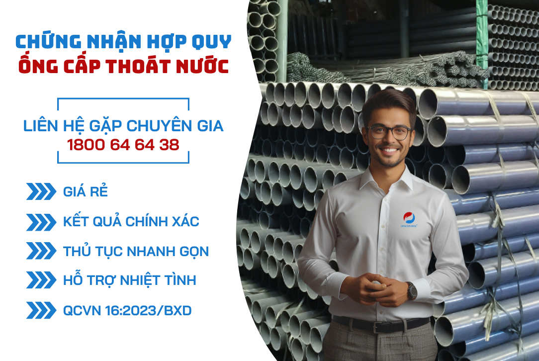 Chứng nhận hợp quy Ống cấp thoát nước theo QCVN 16:2023/BXD