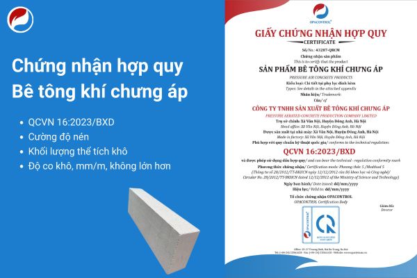 Sản phẩm bê tông khí chưng áp