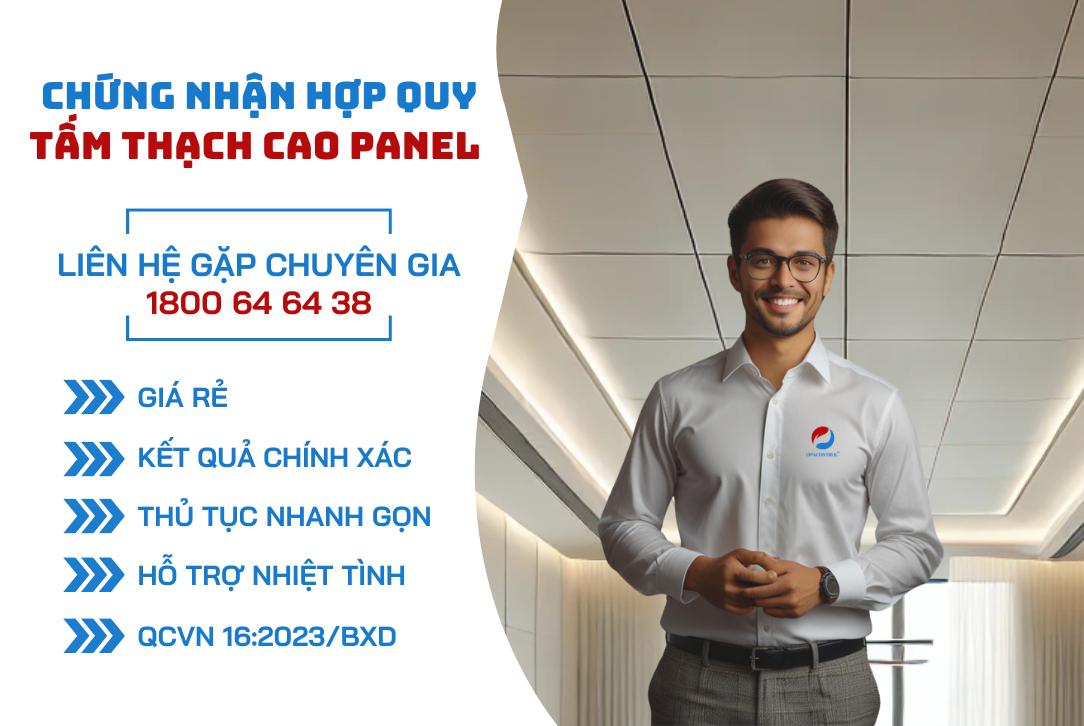 Chứng nhận hợp quy Tấm thạch cao panel theo QCVN 16:2023/BXD