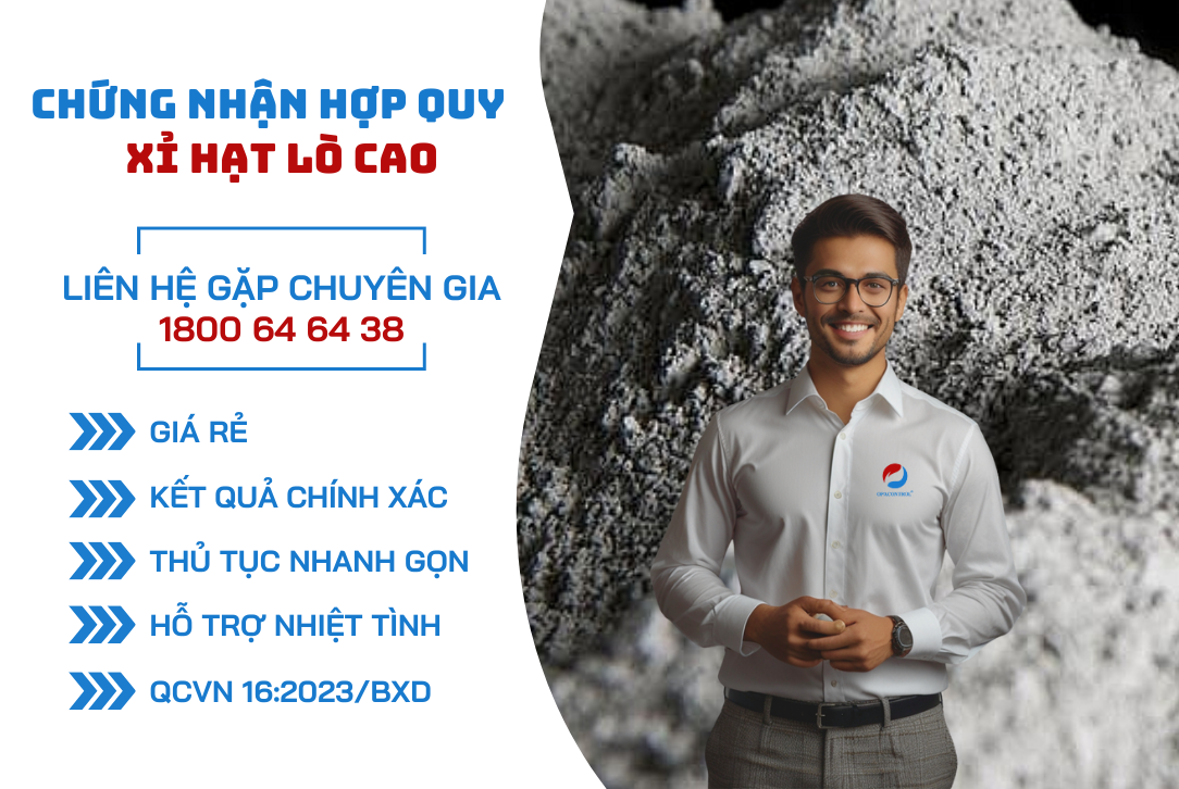 Chứng nhận hợp quy Xỉ hạt lò cao theo QCVN 16:2023/BXD