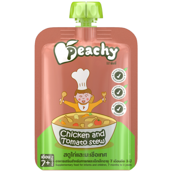 Súp gà hầm cà chua Peachy 125g 7 tháng