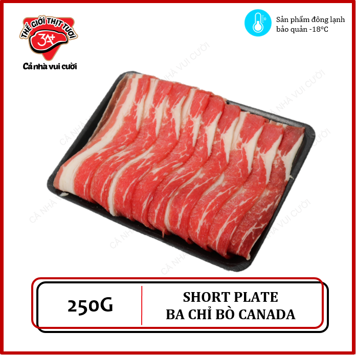 Short plate - Ba chỉ bò Canada 250g
