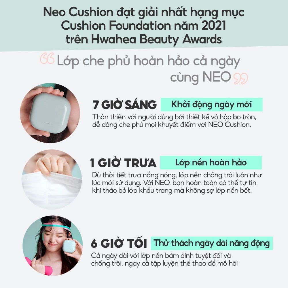 Phấn Nước Kiềm Dầu Laneige Neo Cushion Matte 15g Che Khuyết Điểm