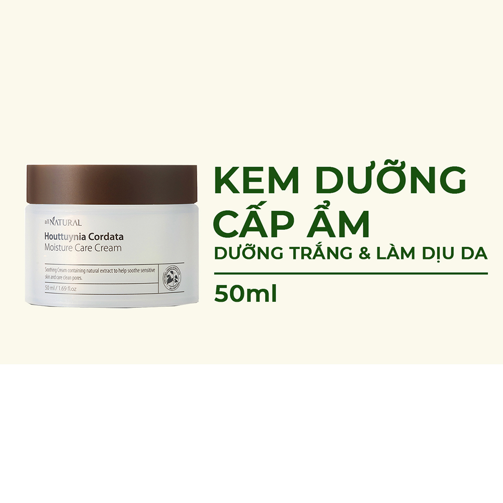 Kem Dưỡng Diếp Cá Cấp Ẩm, Dưỡng Trắng, Chăm Sóc Da Mụn Nhạy Cảm All Natural Houttuynia Cordara Moisture Care Cream 50ml