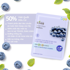 Mặt Nạ Việt Quất Hữu Cơ Dưỡng Trắng Da All Natural Mask Sheet Blueberry 25ml