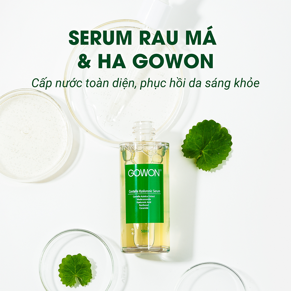 Serum rau má & Ha cấp nước, giảm mụn, chăm sóc da tổn thương Centella Hyaluronic Serum 50ml