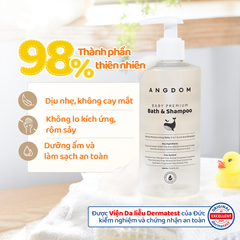 Sữa Tắm Gội Thiên Nhiên Cho Bé Dịu Nhẹ Và Dưỡng Ẩm ANGDOM Baby Premium Bath & Shampoo 300ml