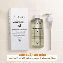 Sữa Tắm Gội Thiên Nhiên Cho Bé Dịu Nhẹ Và Dưỡng Ẩm ANGDOM Baby Premium Bath & Shampoo 300ml