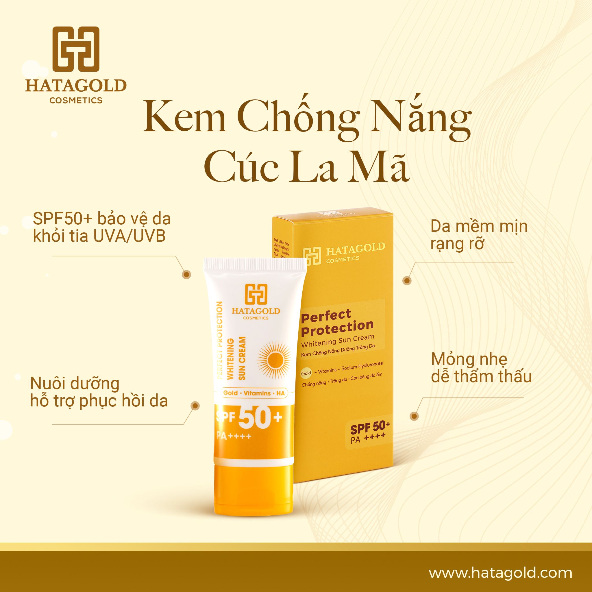 Kem Chống Nắng Cúc La Mã SPF50+ | Perfect Protection Whitening Sun Cream SPF 50+ PA++++ - KL:60g
