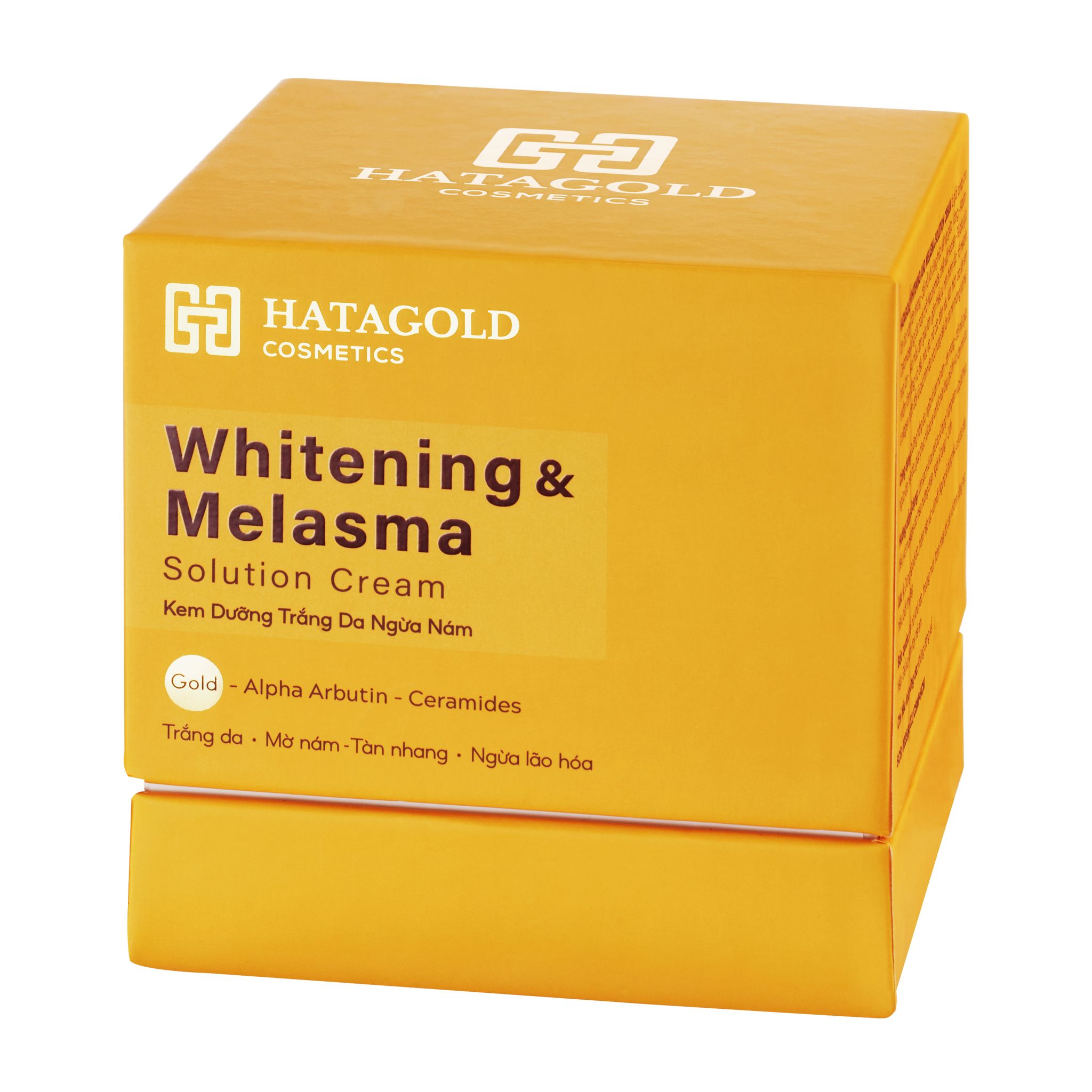 Kem Dưỡng Trắng Da Ngừa Nám Nano Vàng (Tinh chất Nhị Sen) | Whitening and Melasma Solution Cream - KL:30g (Tặng 1 Serum Tinh Chất Vàng 24K: 5ml)