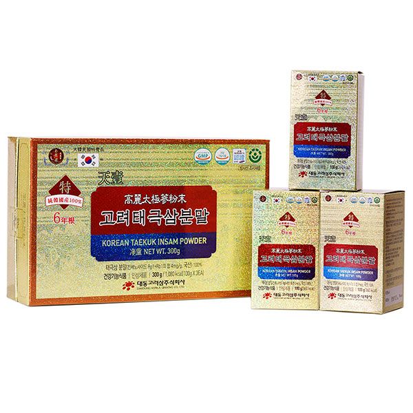 Bột Thái Cực Sâm Daedong Hàn Quốc Hộp 3 Lọ x 100g