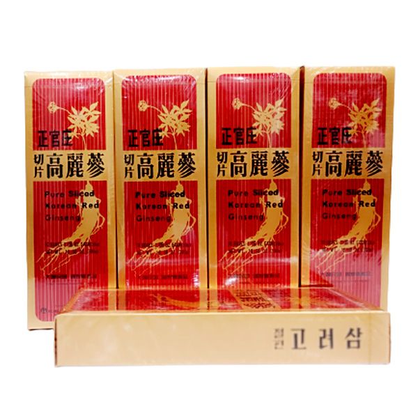 Hồng Sâm Củ Khô Thái Lát Nguyên Chất KGS Hàn Quốc Hộp 300g (Hộp 10 Gói)