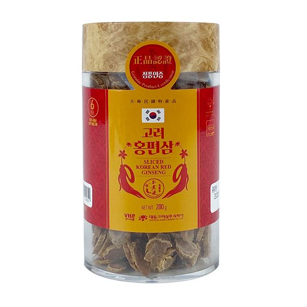 Hồng Sâm Củ Khô Thái Lát Daedong Hàn Quốc Lọ 200g