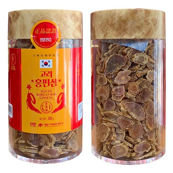 Hồng Sâm Củ Khô Thái Lát Daedong Hàn Quốc Lọ 200g