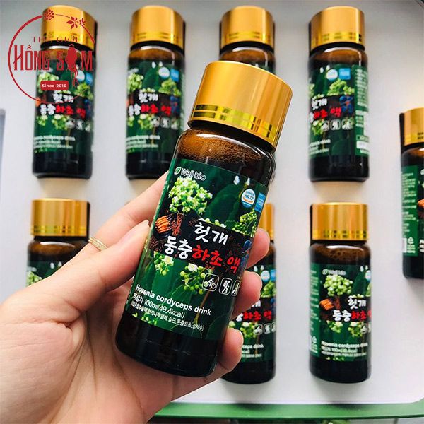 Nước Mát Gan Đông Trùng Hạ Thảo Well Bio Hộp 10 Chai x 100ml