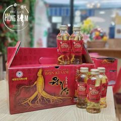 Nước Hồng Sâm Có Củ Won Ki Sam Hàn Quốc Hộp 10 Chai x 120ml