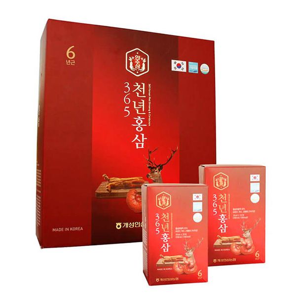 Nước Hồng Sâm Nhung Hươu Linh Chi 365 Hàn Quốc Hộp 60 Gói x 70ml