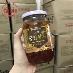 Sâm Tươi Thái Lát Ngâm Mật Ong Bio Apgold Hàn Quốc Lọ 580g