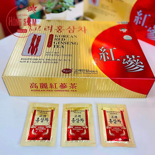 Trà Hồng Sâm KGS Hàn Quốc Hộp 100 gói x 3g