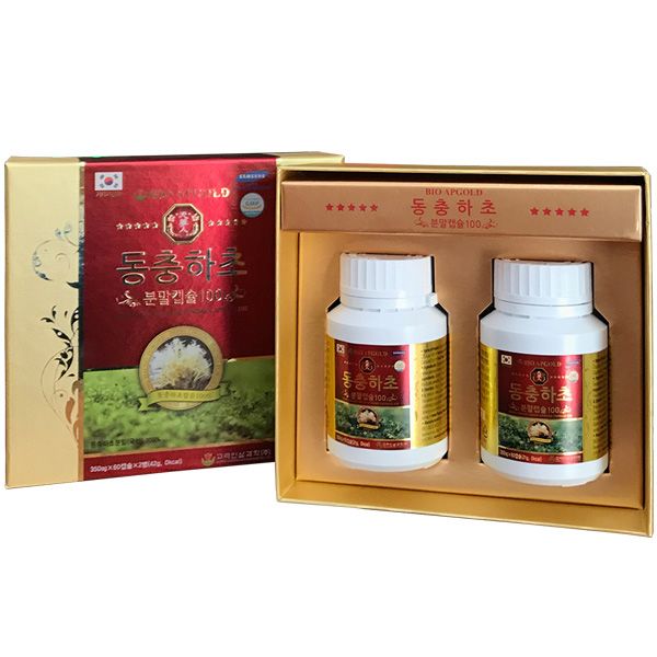 Hộp 120 Viên Đông Trùng Hạ Thảo Bio Apgold (Hộp 2 Lọ x 60 Viên)