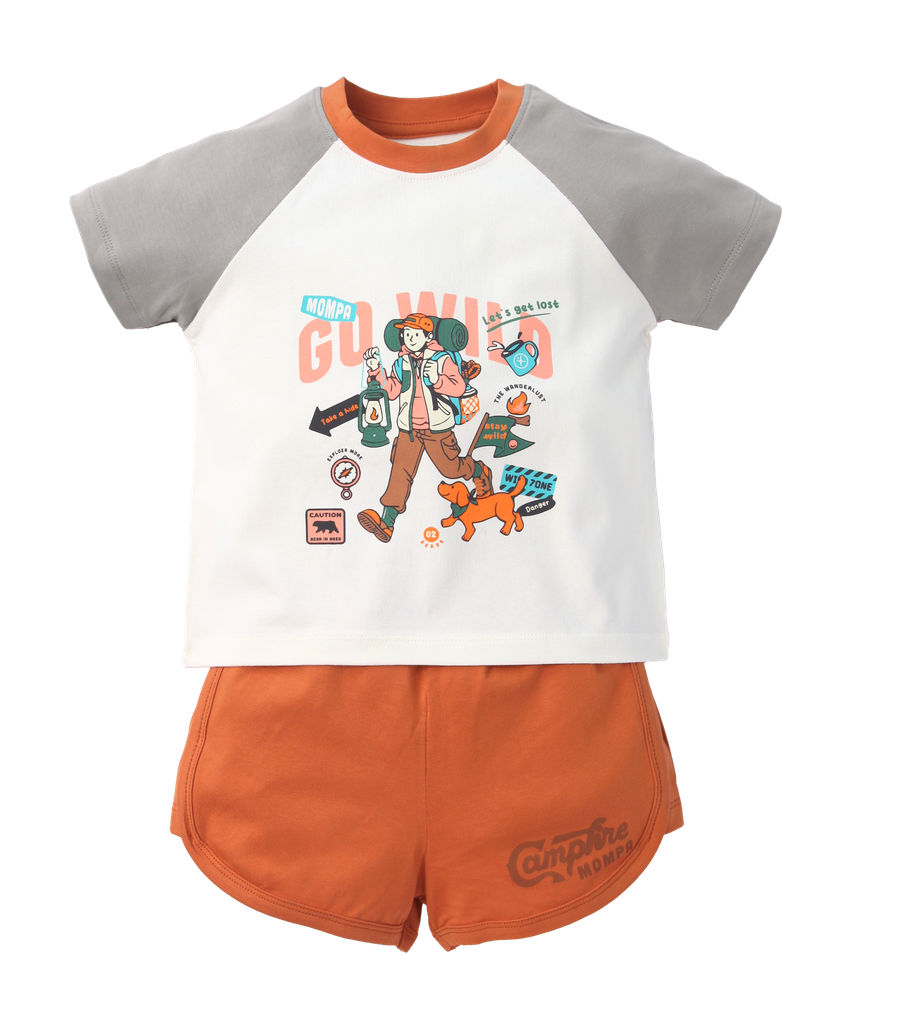 Bộ cộc tay cotton actif bé trai size 1-5y – ảnh 1