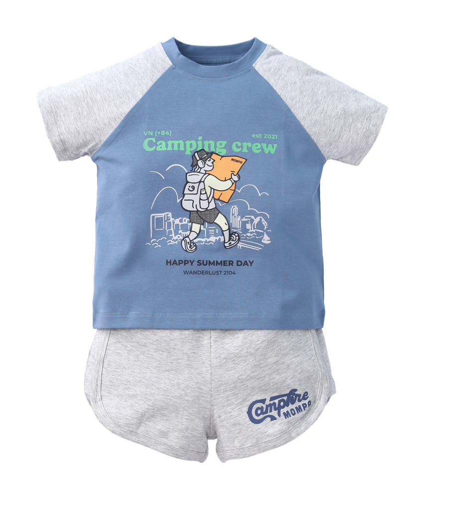 Bộ cộc tay cotton actif bé trai size 1-5y – ảnh 3