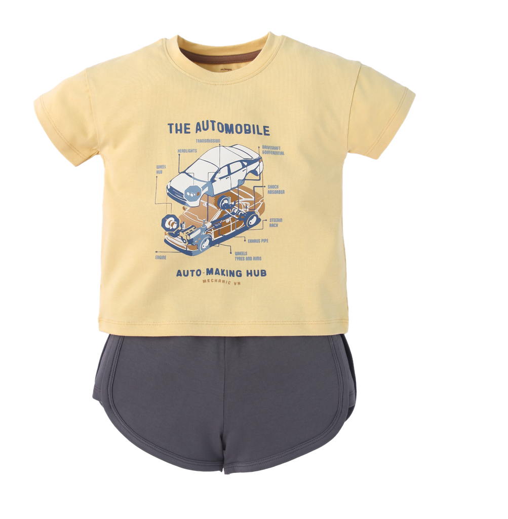 Bộ cộc tay cotton actif cho bé trai size 1-5y – ảnh 3