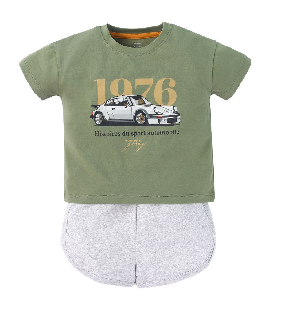 Bộ cộc tay cotton actif cho bé trai size 1-5y – ảnh 1