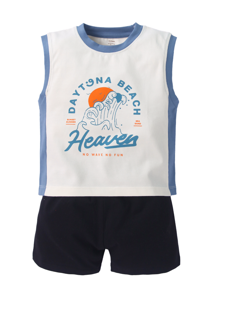 Bộ sát nách cotton actif cho bé trai size 1-5y – ảnh 3