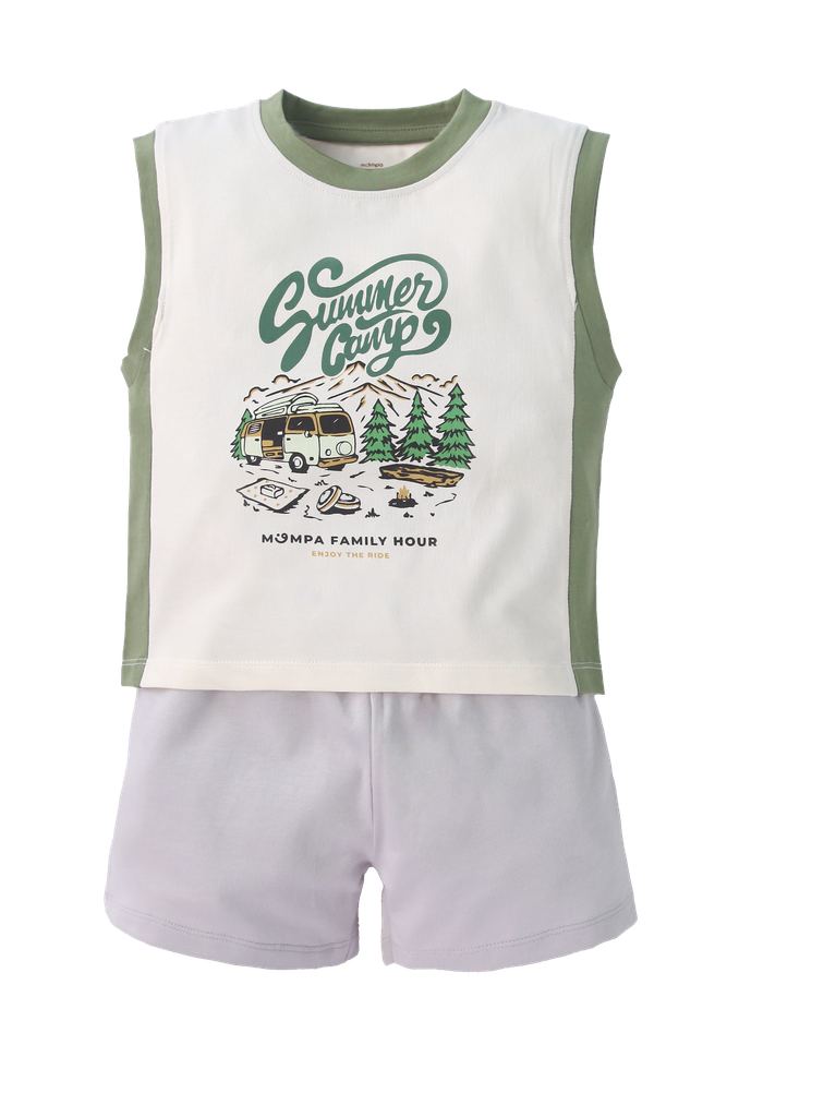 Bộ sát nách cotton actif cho bé trai size 1-5y – ảnh 4