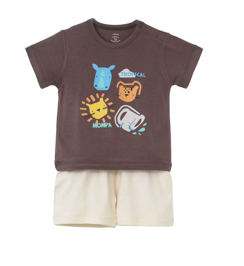 Bộ cộc tay modal bé trai size 6-48m – ảnh 1